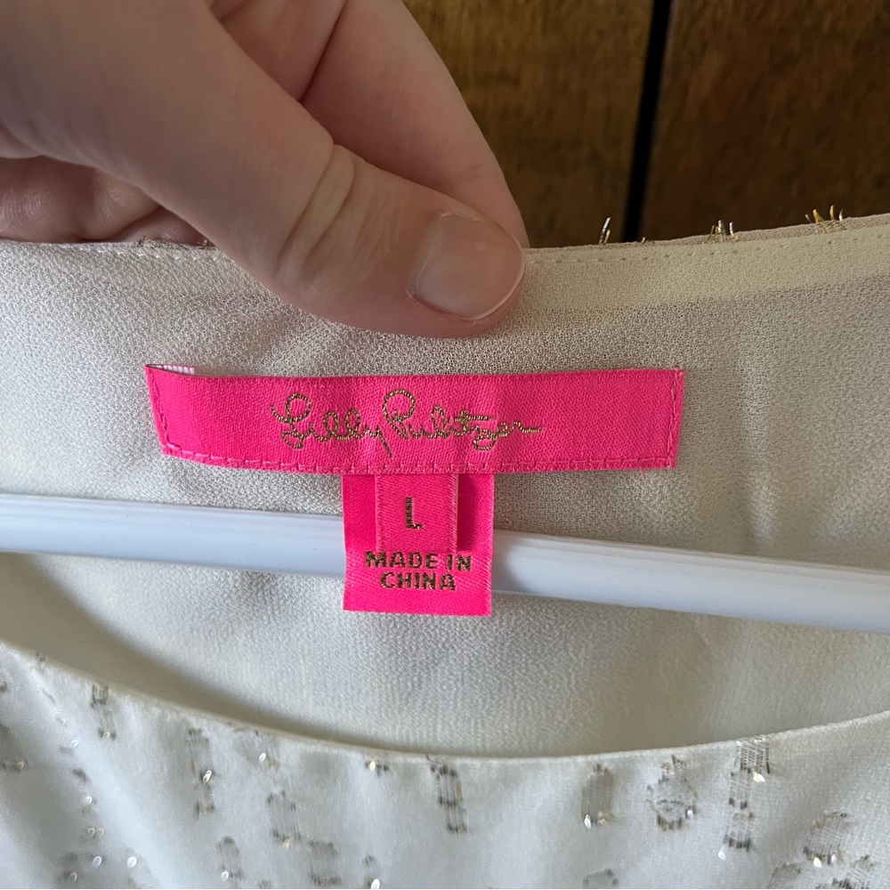 Lilly Pulitzer Idina Silk Top View 3